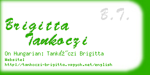 brigitta tankoczi business card